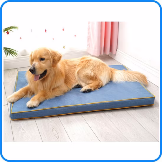 カスタムプリントドッグベッド枕大型犬ベッド防水整形外科記憶フォームペットマットレス