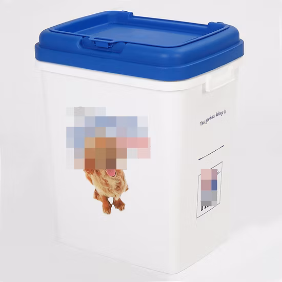 フルカラーのロゴ印刷 15kg ストレージ プラスチック ドッグ フード バレル